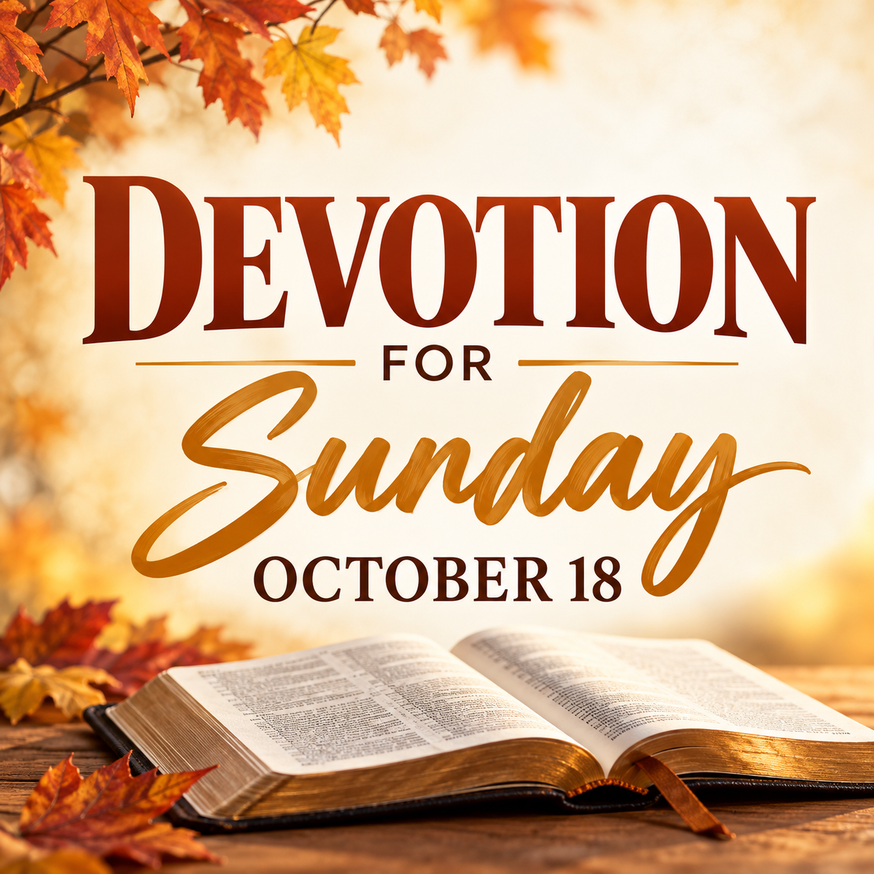 Devotion for October 18
