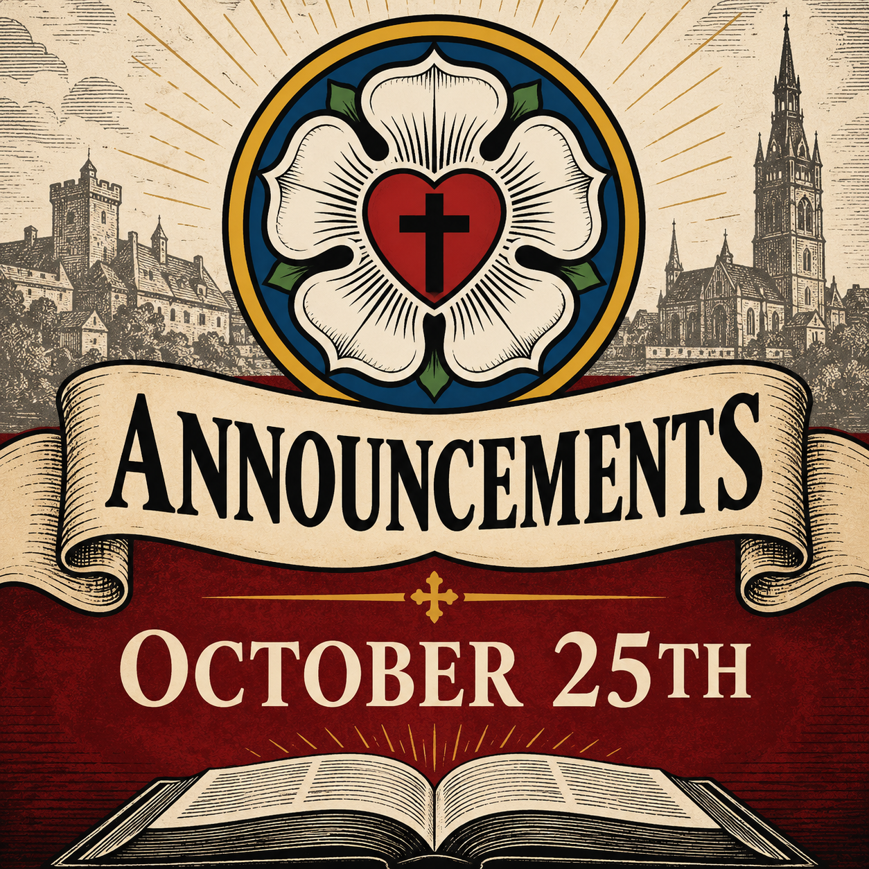Announcements for October 25