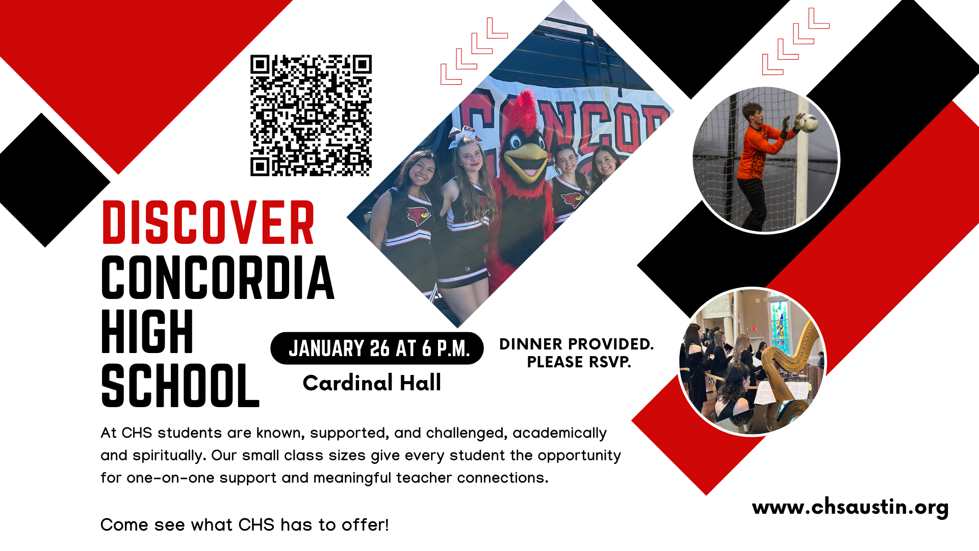 Discover Concordia High School on Jan. 26 at 6pm