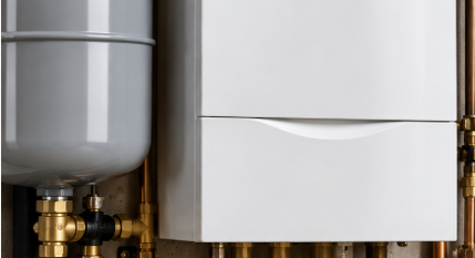 First-fix plumbing, heating manifolds and electrical services installed during a residential refurbishment