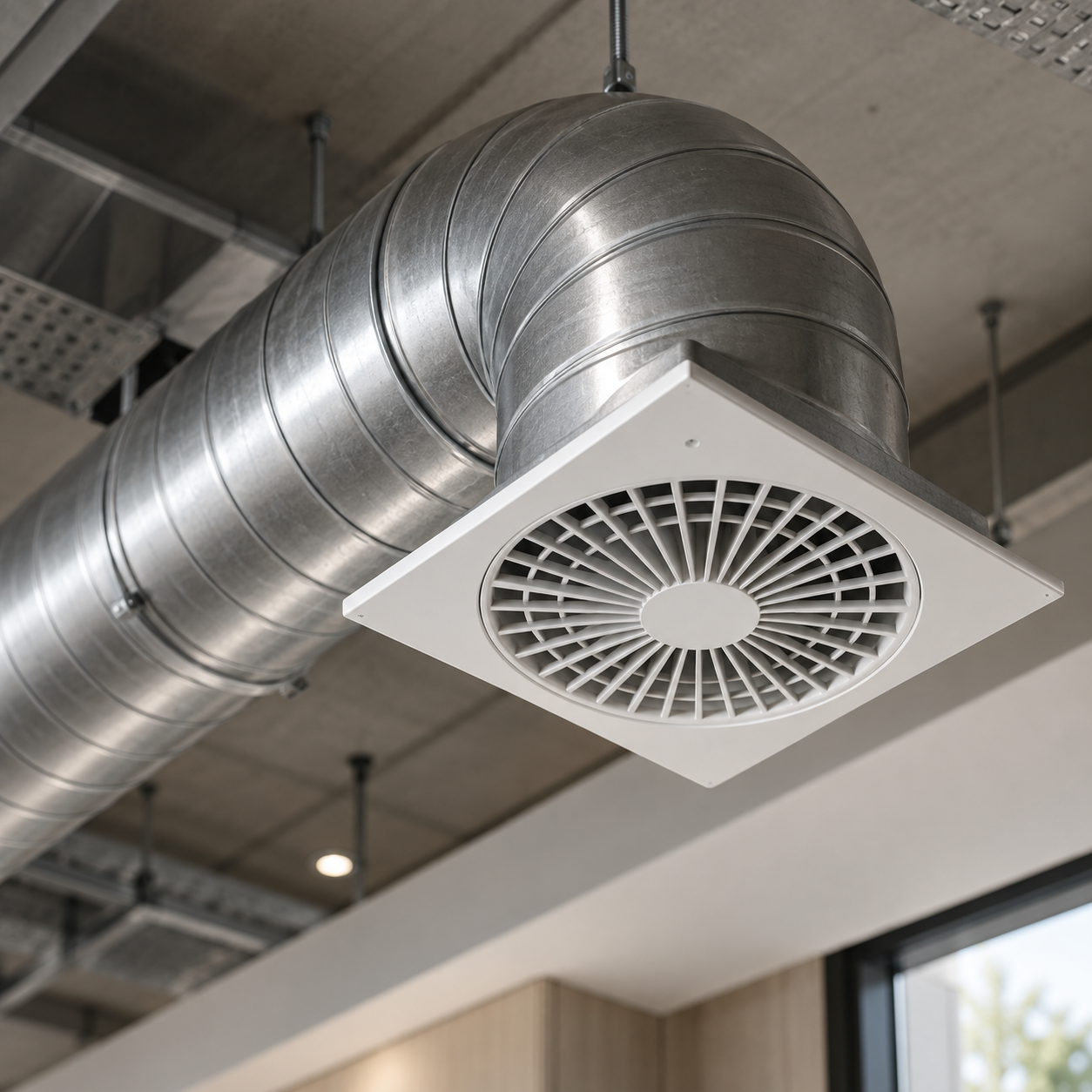 Mechanical ventilation system installed as part of a residential refurbishment