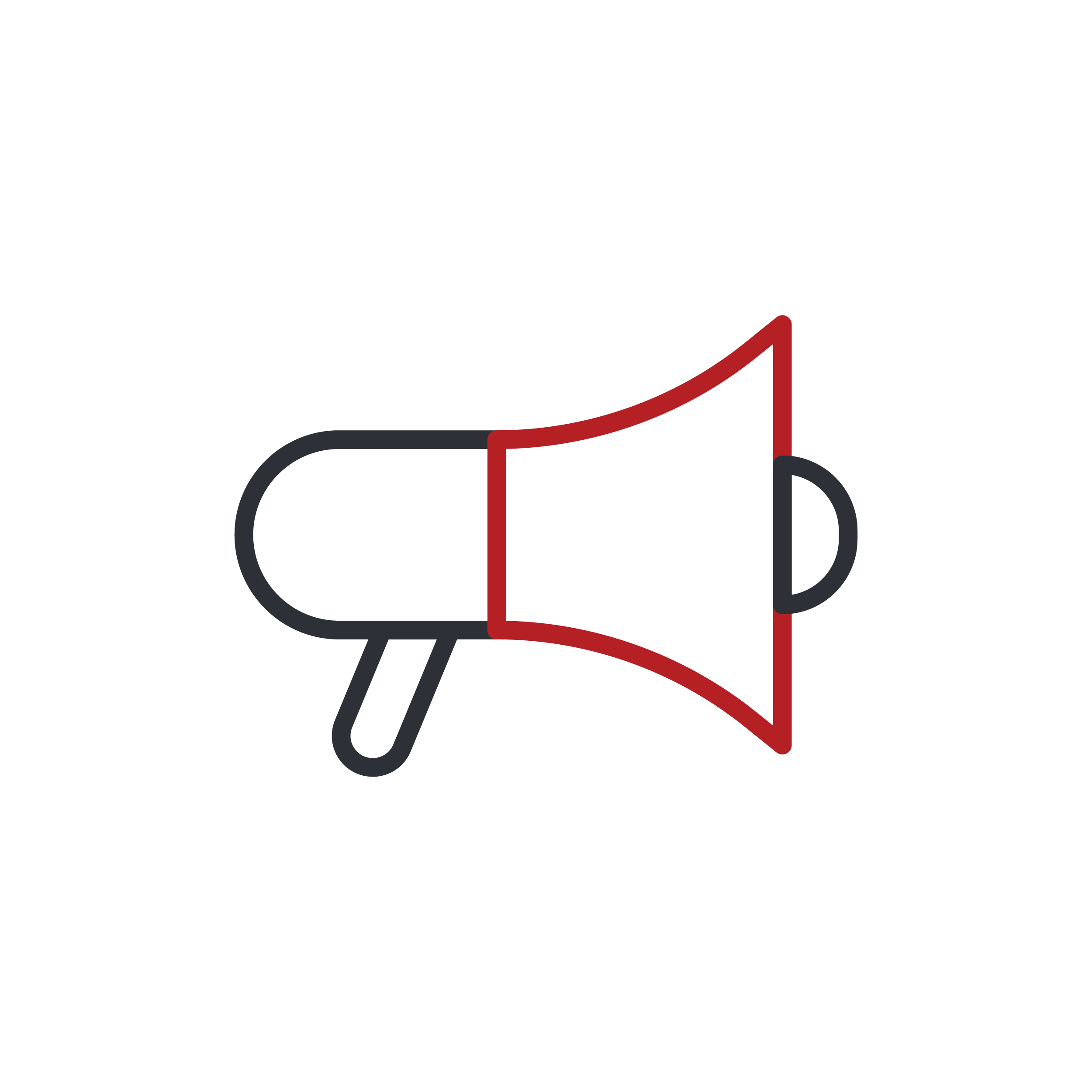 Black and red megaphone.