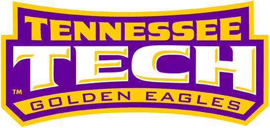 Tennessee Tech Golden Eagles logo with purple and yellow colors.