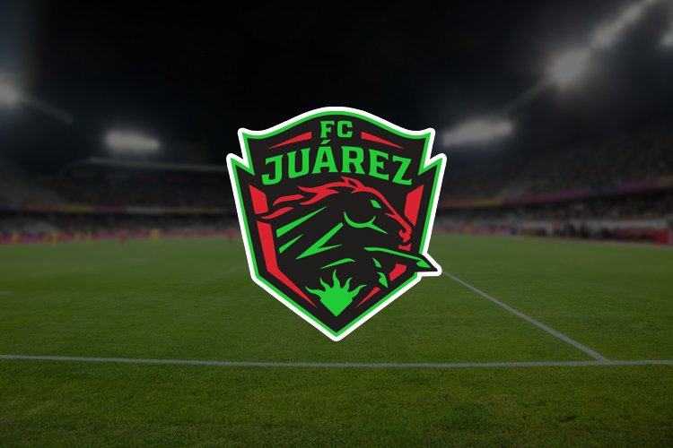 Football stadium with a FC Juárez logo in the foreground.