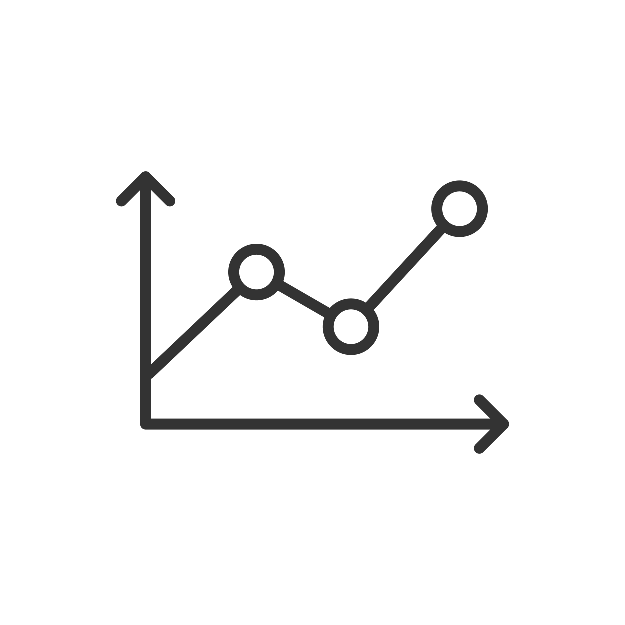 Black line graph with three data points connected by lines on a white background.