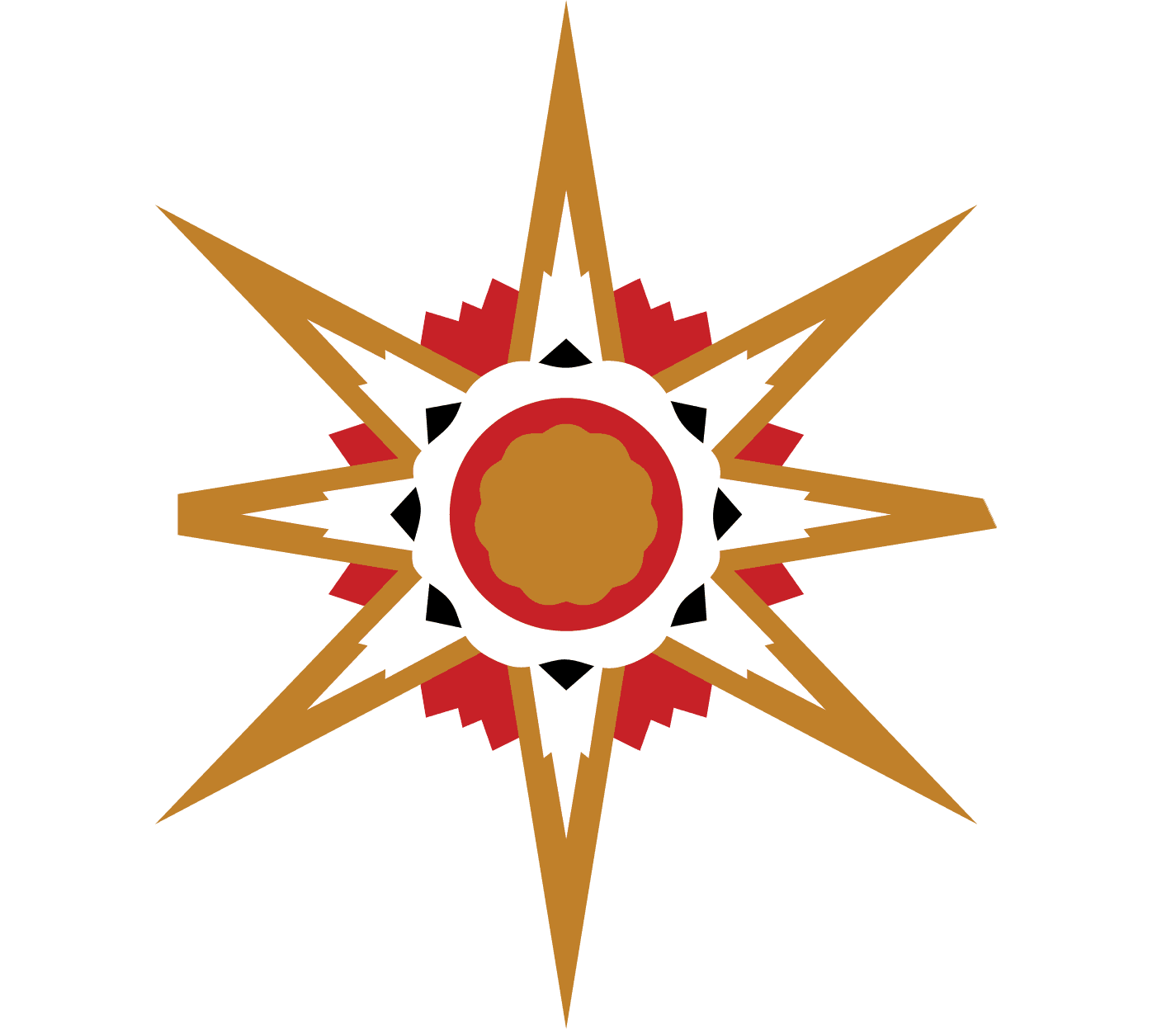 Logo of Tucson Theatre featuring a stylized star with red, white, black, and gold elements, and the text "TUCSON THEATRE" below it.