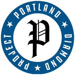 Portland Prospects logo with a large black 'P' in the center, encircled by a blue ring with the words 'Portland Prospects' and 'Portland' separated by stars.