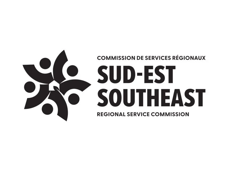 Logo of the Southeast Regional Service Commission with stylized human figures and text in French and English.