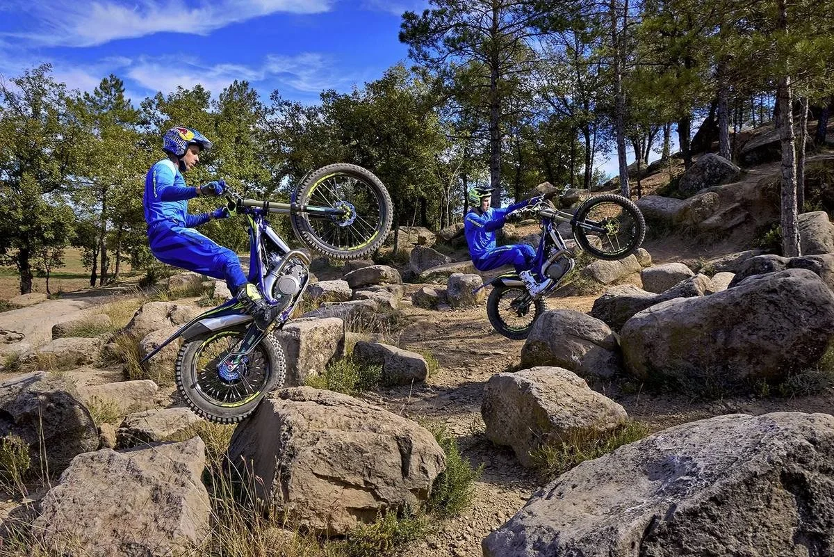 Adam Raga and Arnau Ferra on Sherco Trials