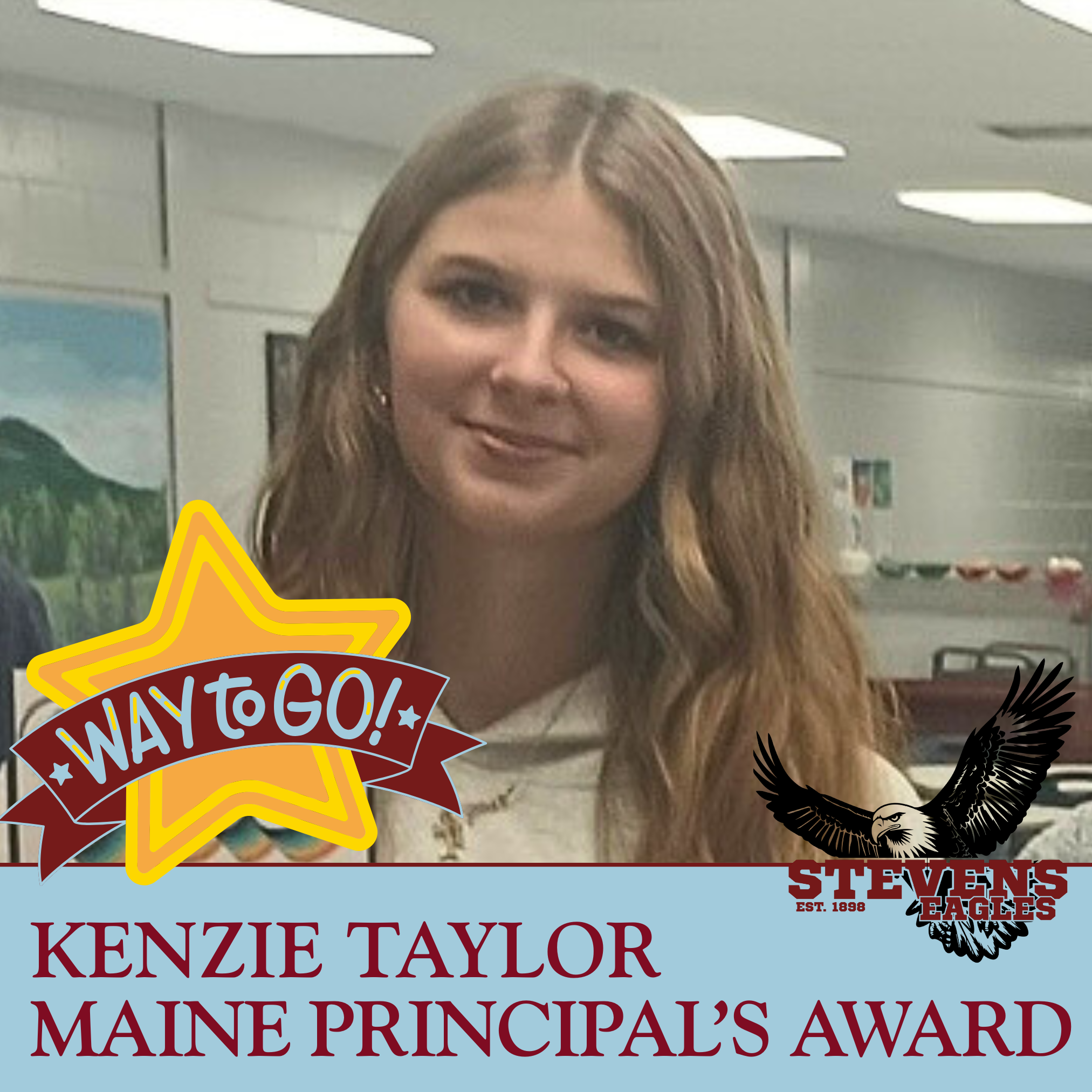 Senior Kenzie Taylor is won of the 2026 Maine Principal's Award winners.