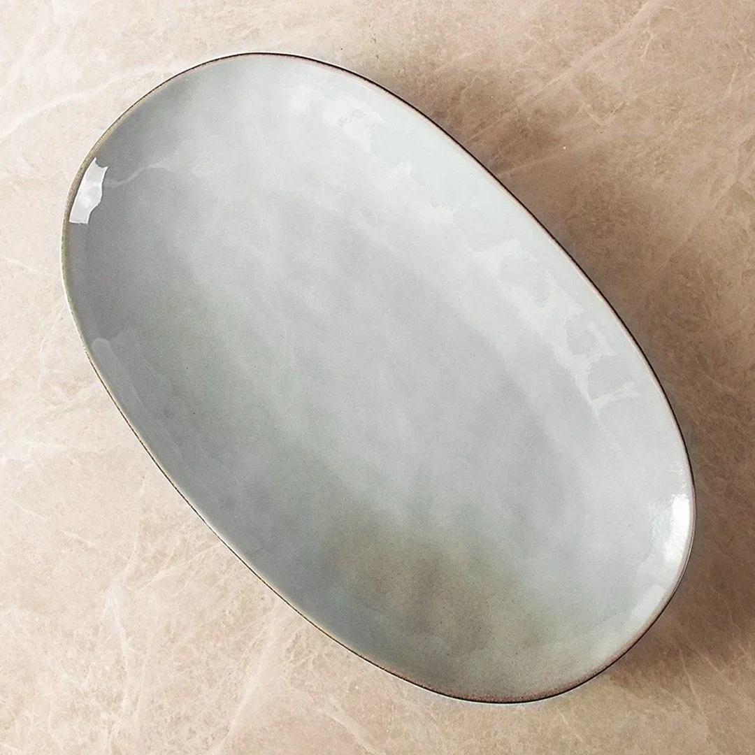 Grey Glaze Ceramic Platter