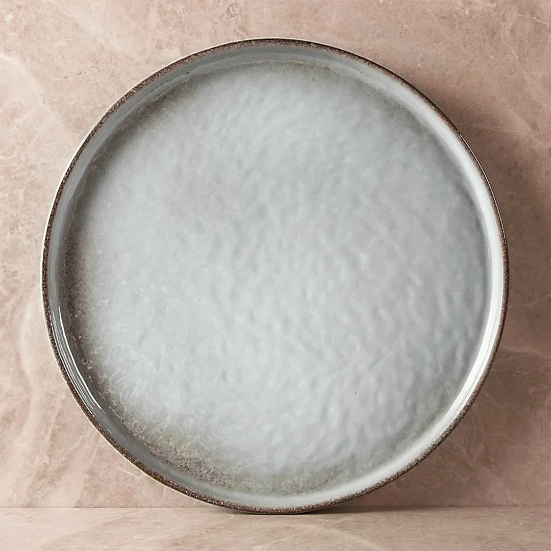 Grey Glaze Ceramic Plate
