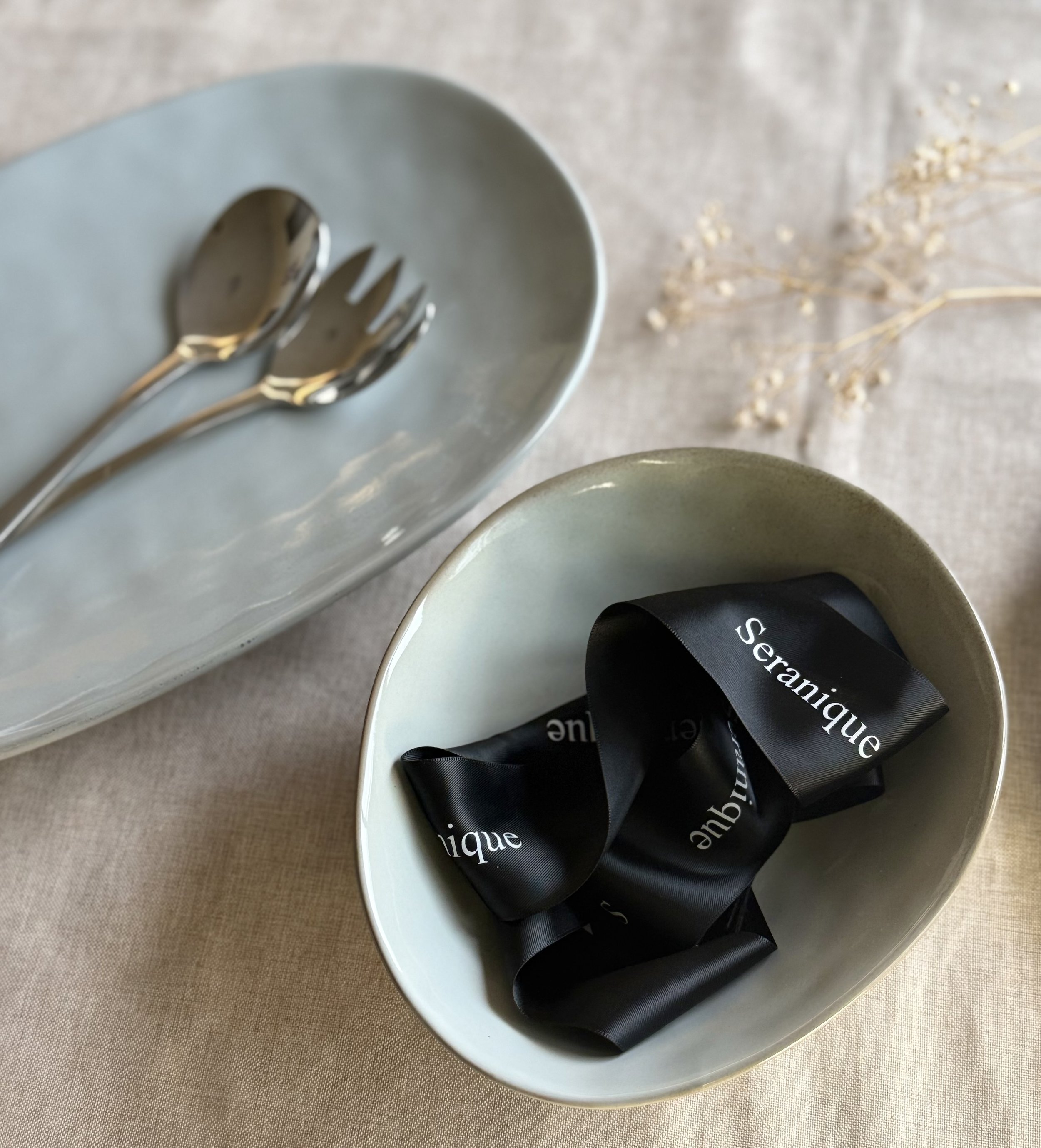 Bowl with part platter and seranique ribbon.jpeg