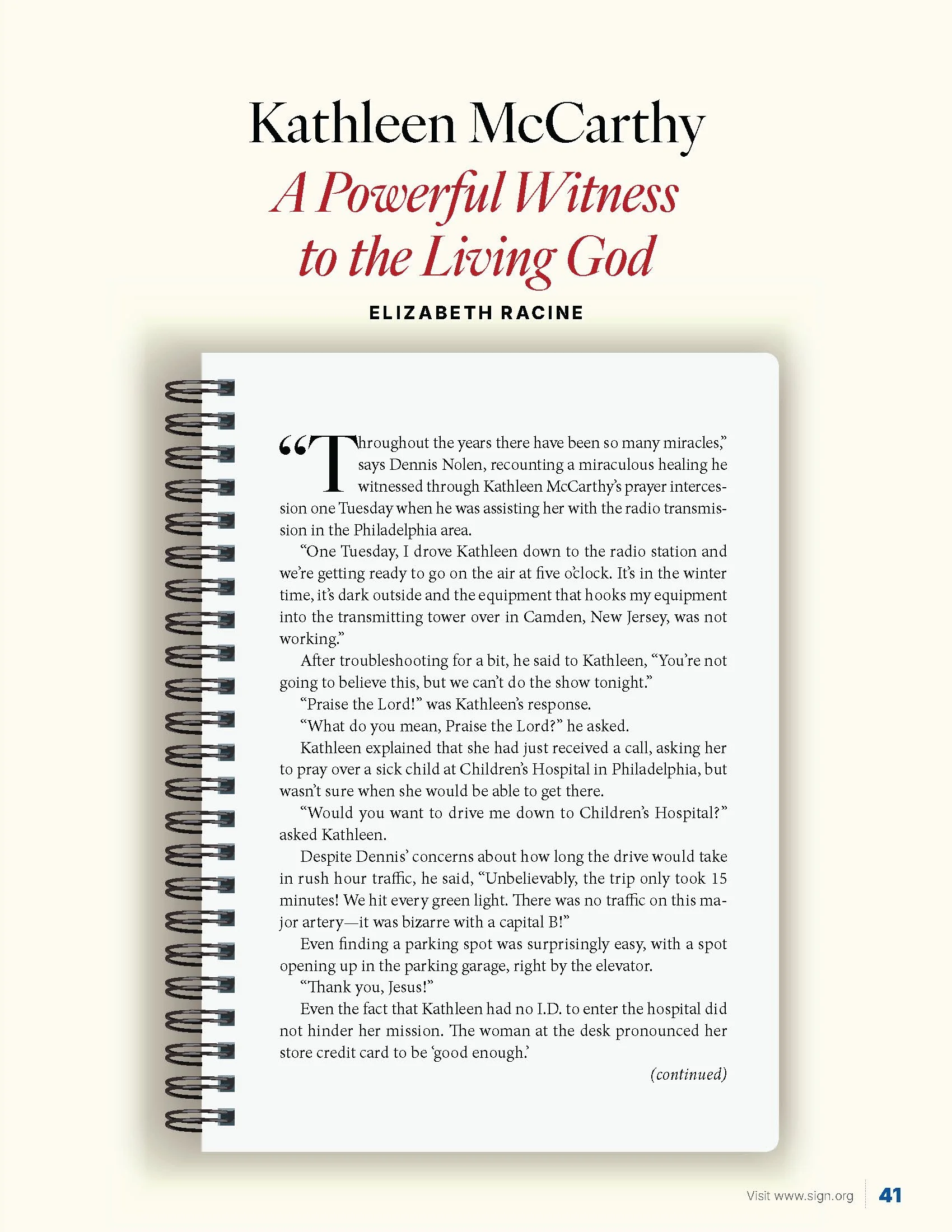 Signs and Wonders for Our Times Magazine | Kathleen McCarthy