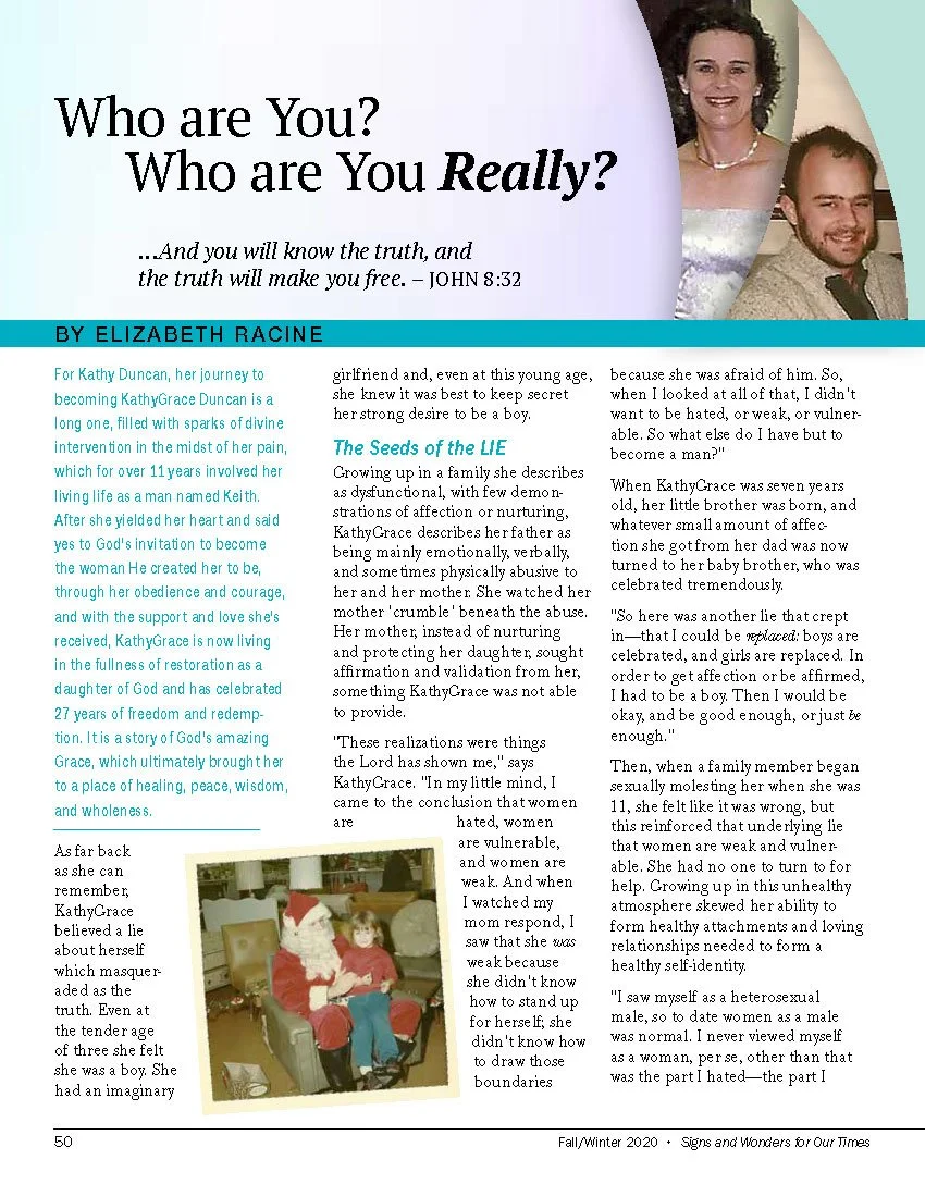 Signs and Wonders for Our Times Magazine | Who are you really?