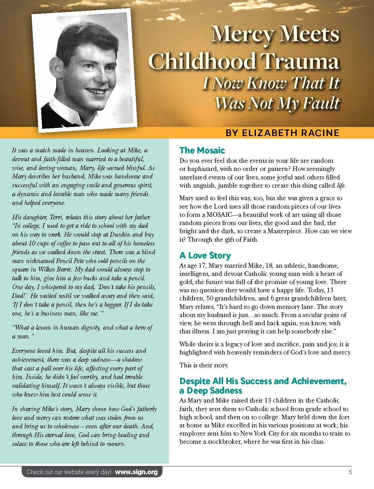 Signs and Wonders for Our Times Magazine | Mercy Meets Childhood Trauma