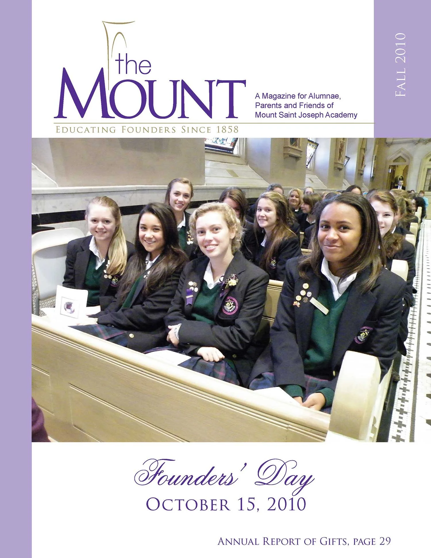 Mount Saint Joseph Magazine - Fall 2010