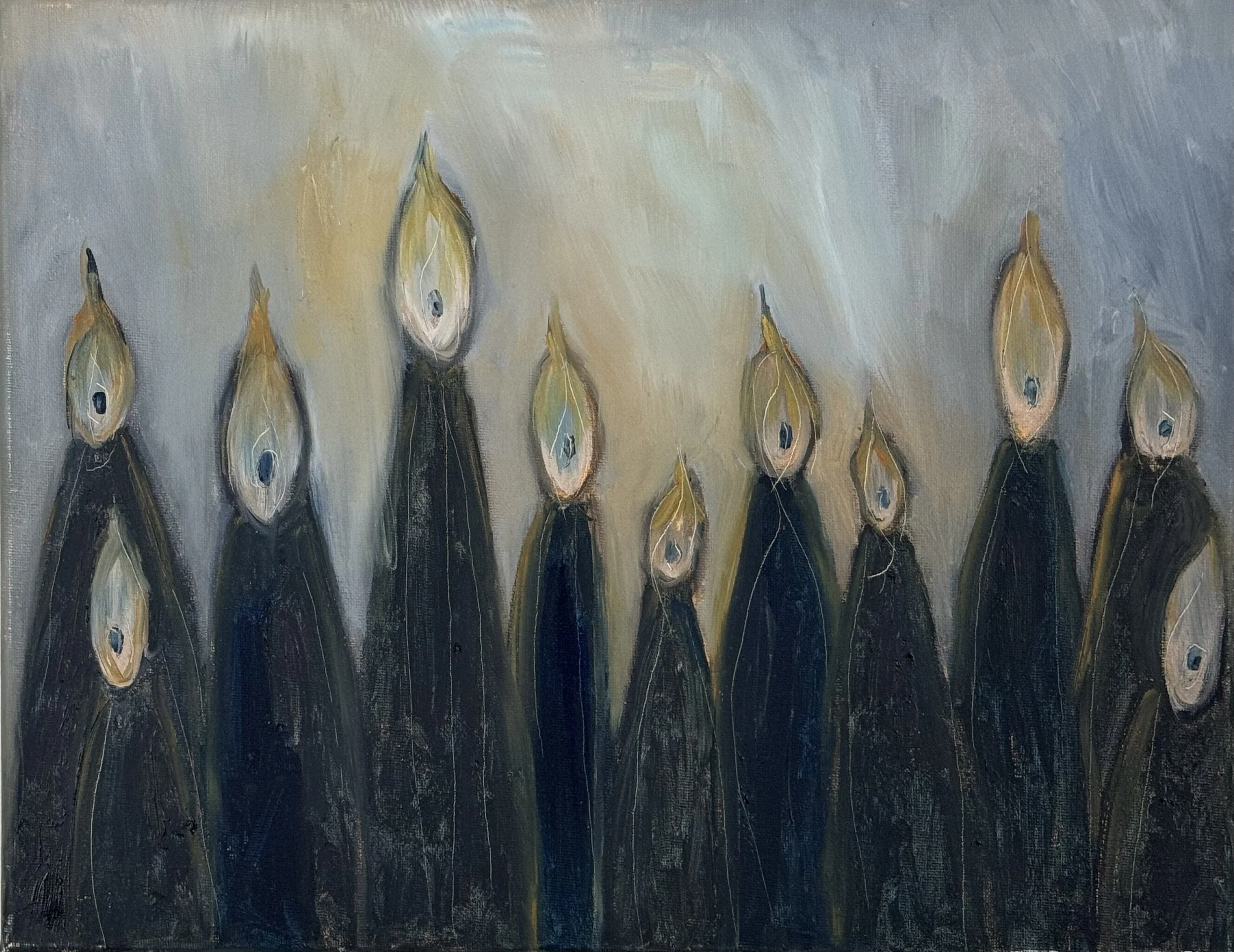 Flame Face  Oil on canvas, 18x24 inches
