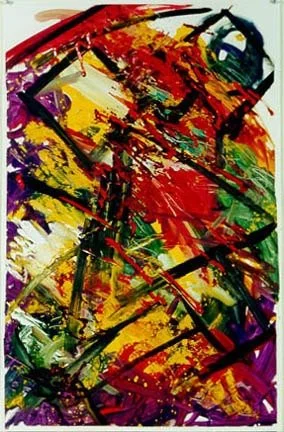 96 Abstract 1996  Watercolour on paper, 26x22 inches