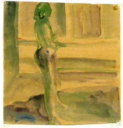 Standing Woman  Watercolour on paper, 10x10 inches