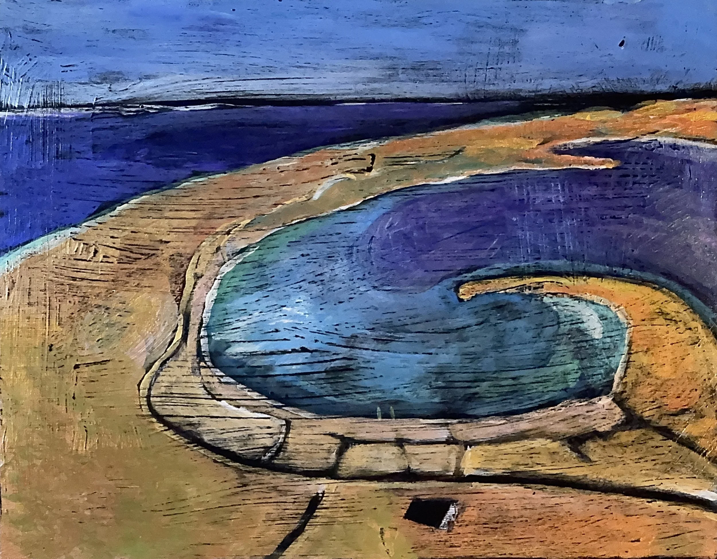 PTown Landscape 2024  Acrylic on wood, 11x14 inches