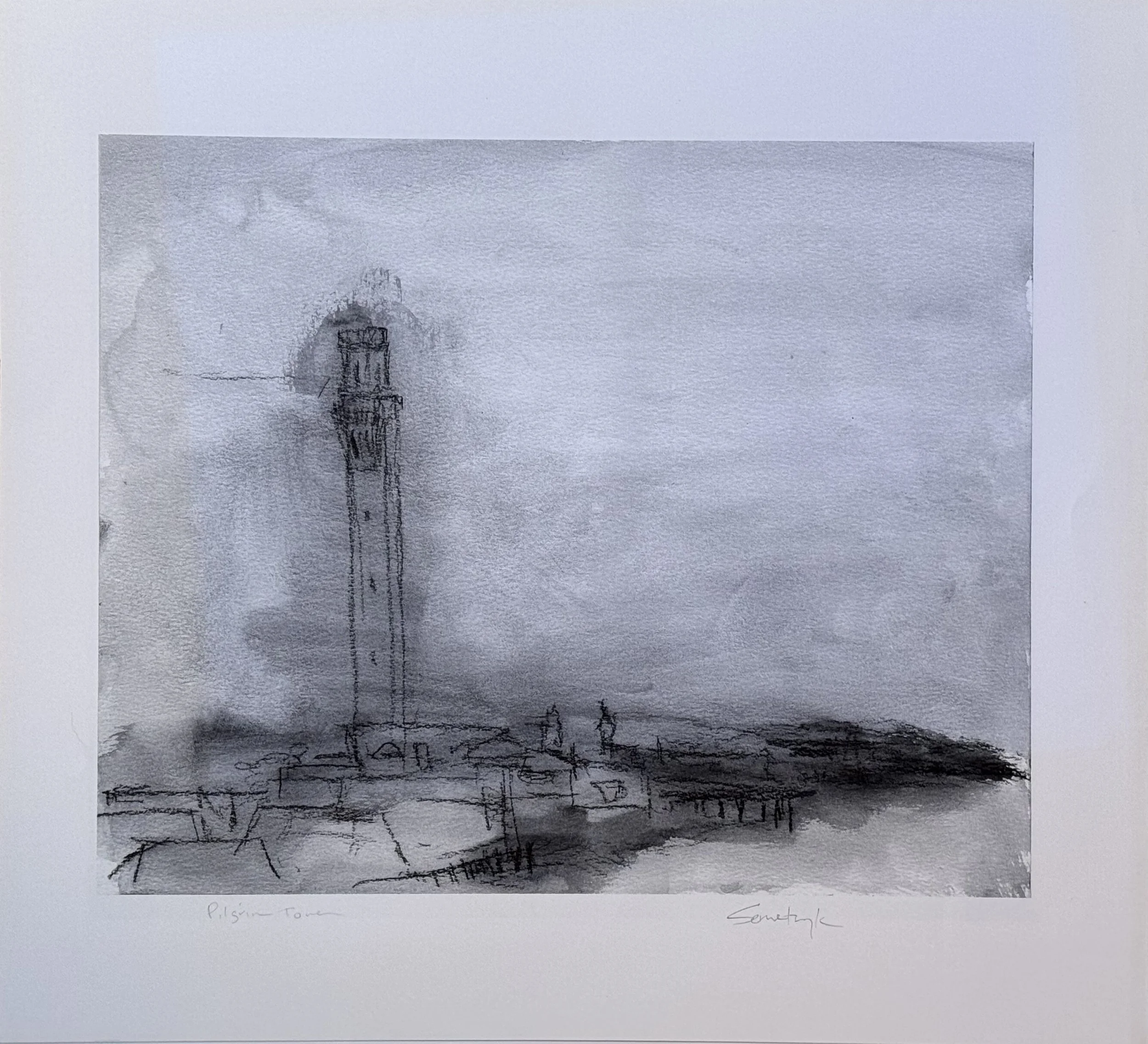 PTown  Charcoal on paper, 18x14 inches