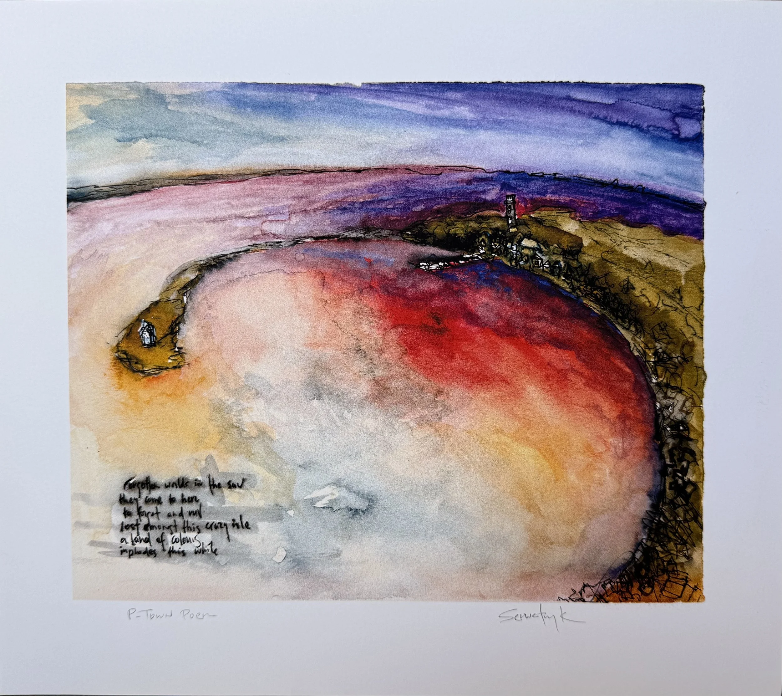 PTown Poem  Watercolour on paper, 12x18 inches