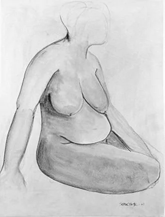 Jasmine  Charcoal on paper, 30x24 inches