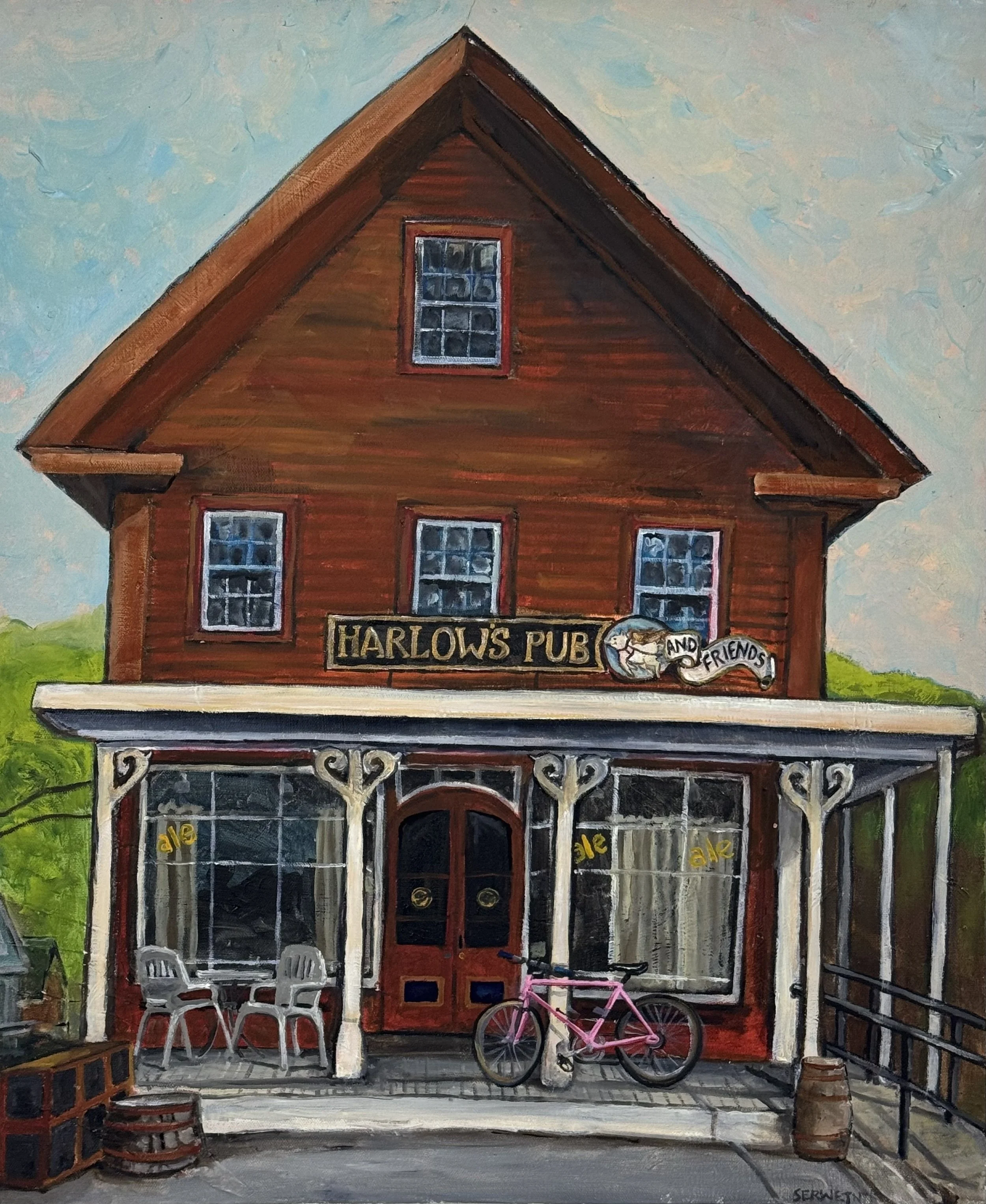 Harlows Pub 2004  Oil on canvas, 20x16 inches