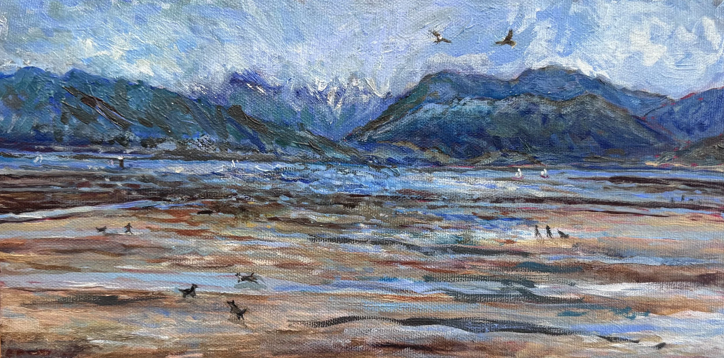 Spanish Banks Changing Tides 2025 Oil on canvas, 8x12 inches
