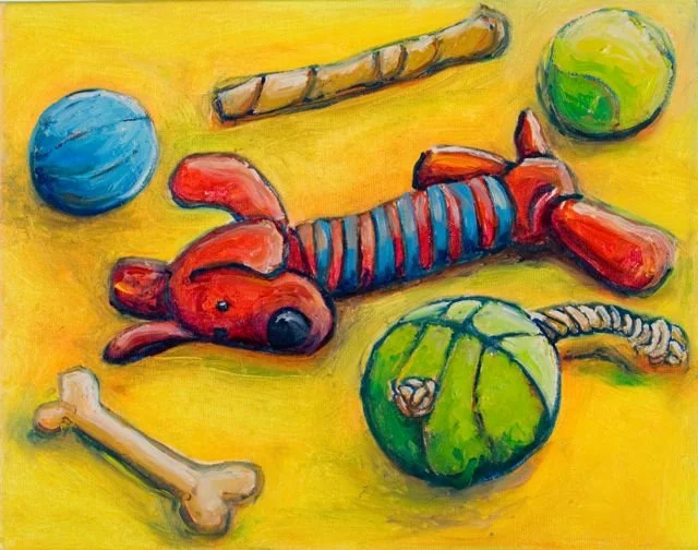 Nessie's Toys 2003  Oil on canvas, 11x14 inches