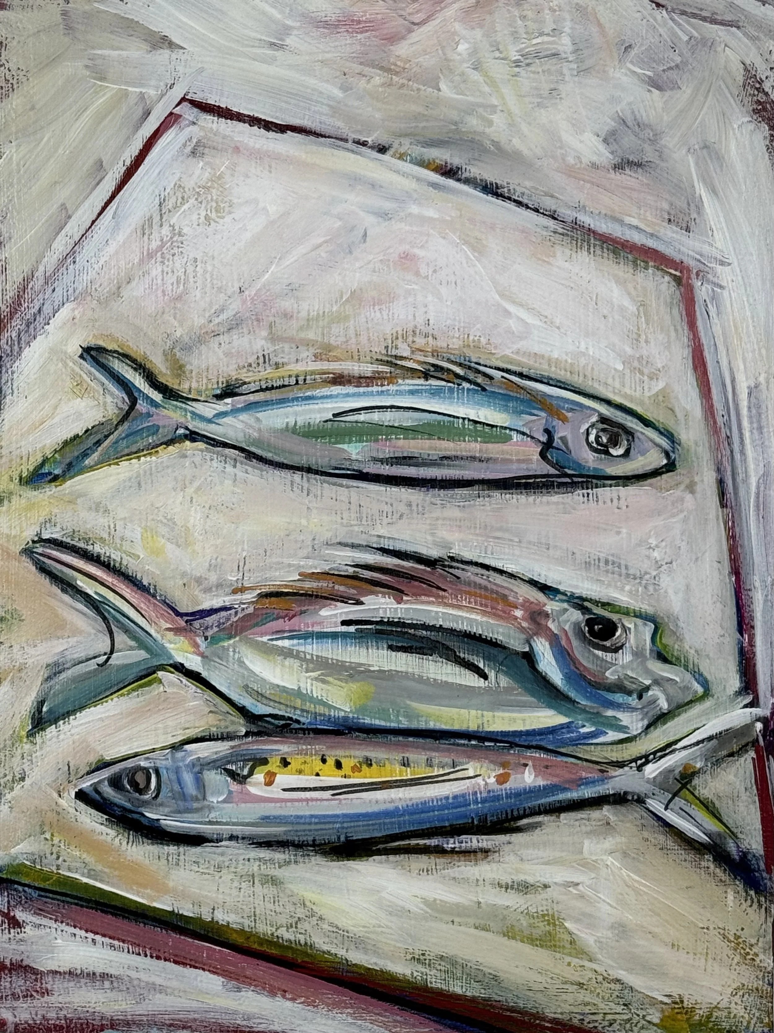 Fish 2022  Acrylic on canvas, 16x12 inches