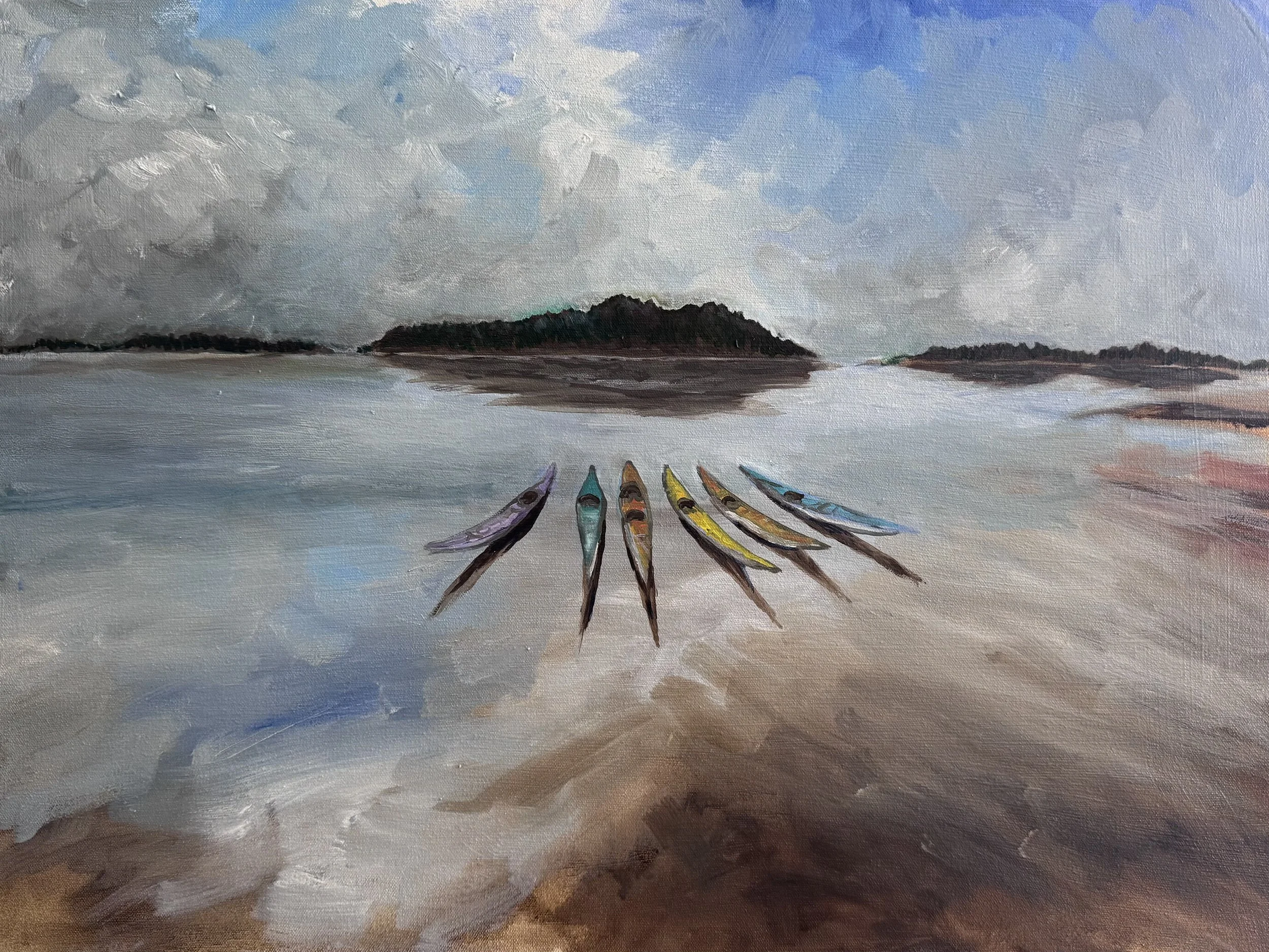 Kayak Trip 2025 Oil on canvas, 24x18 inches