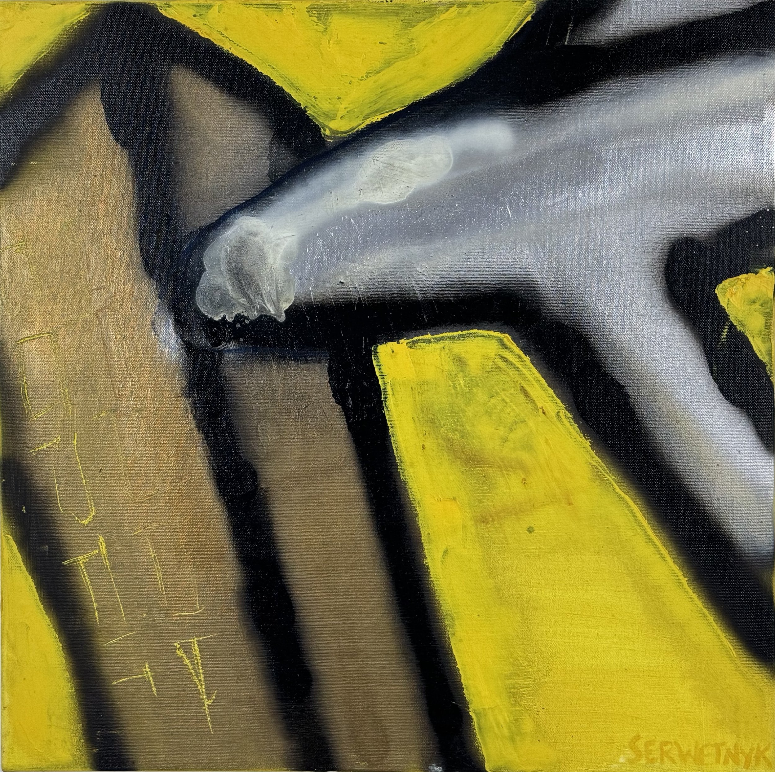 Touching Nose 2001  Mixed media