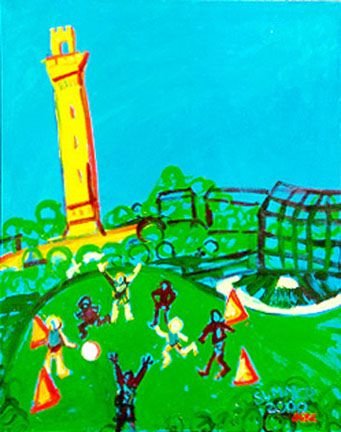 PTown Soccer  Oil on canvas, 24x18 inches