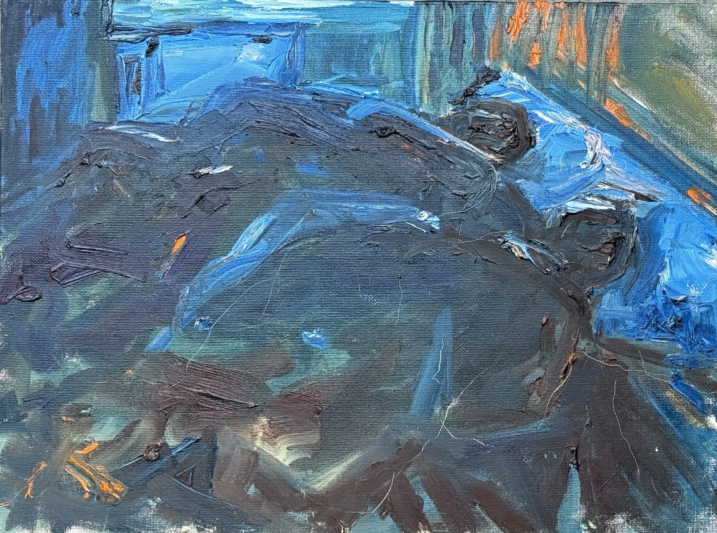 Midnight  Oil on canvas, 8x12 inches