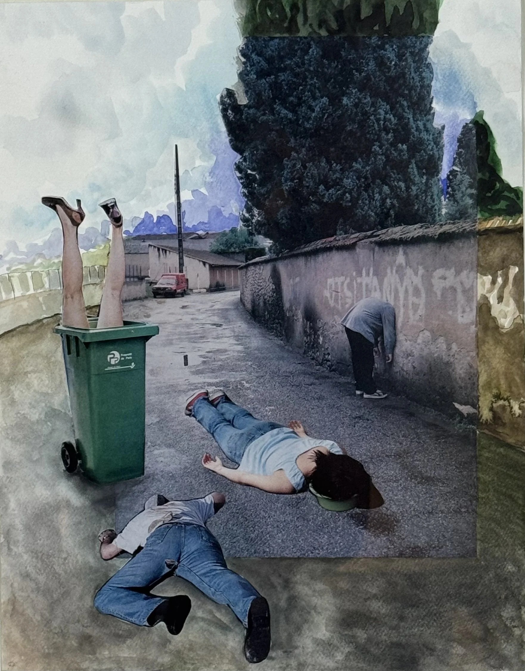 Bad Day  Mixed media, 20x14 inches