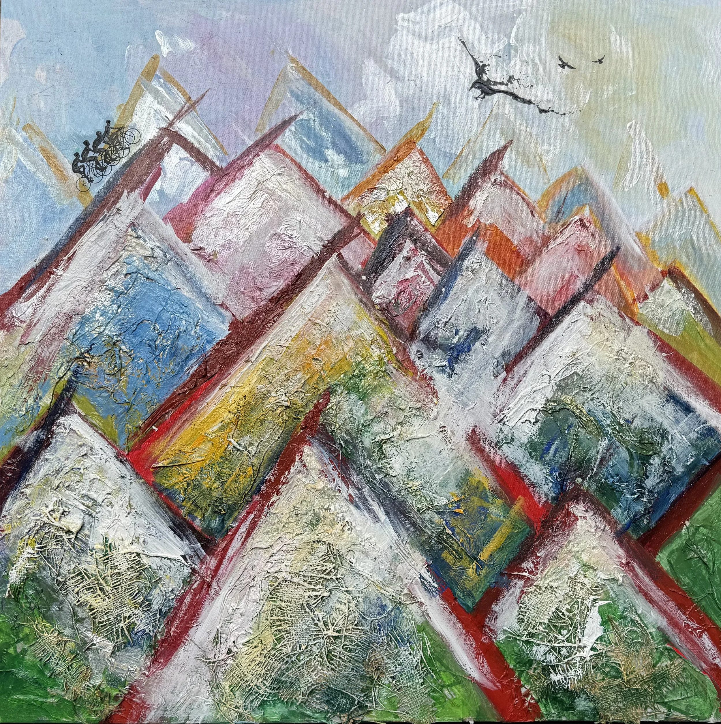 The Climb 2016  Mixed media, 30x30 inches