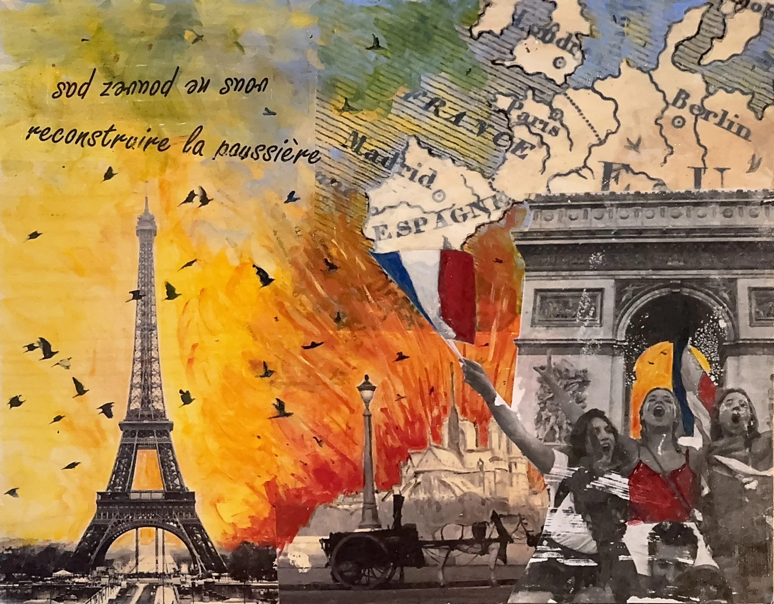 Revolution 2022  Mixed media, 11x14 inches