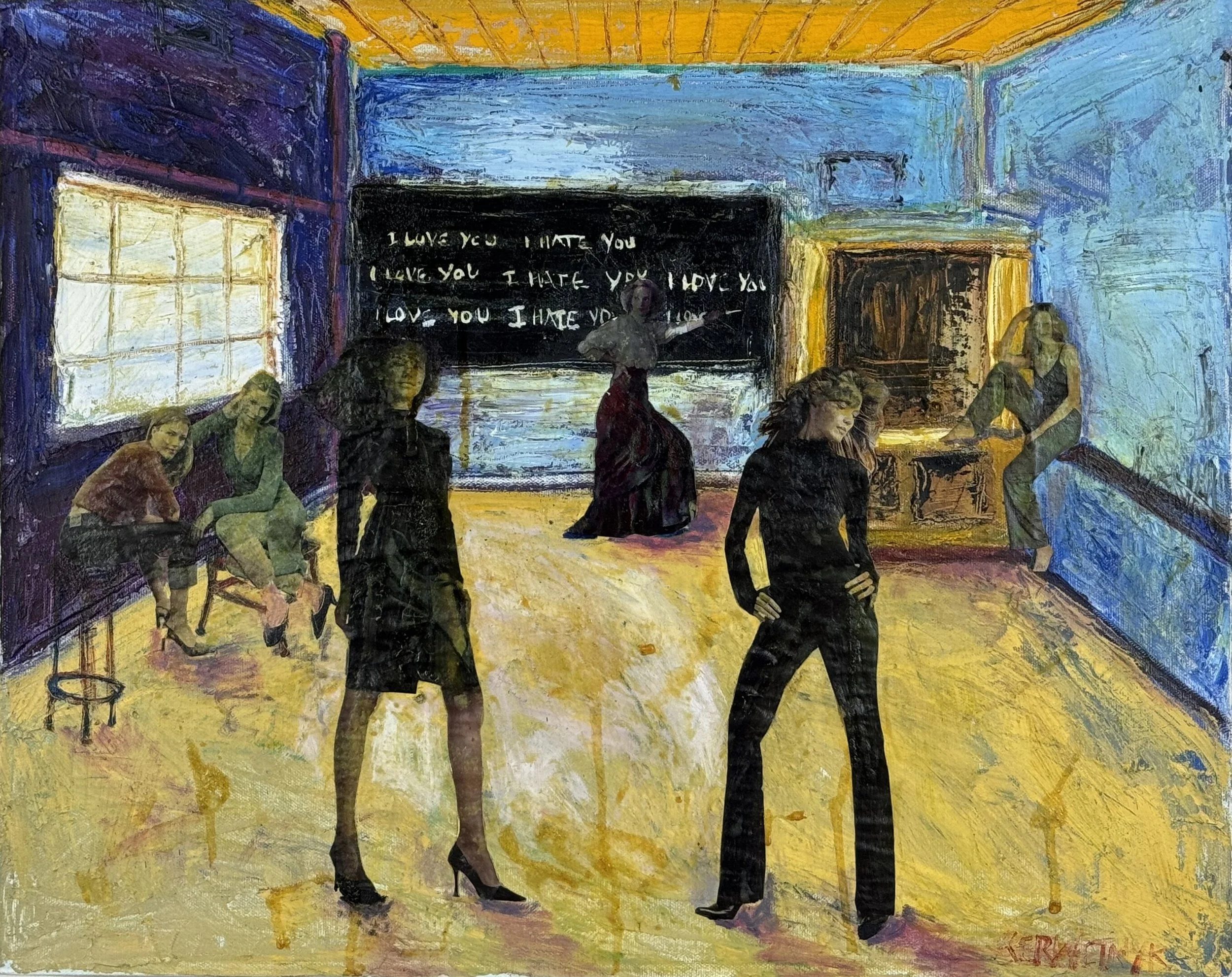 Lessons  Mixed media, 18x24 inches