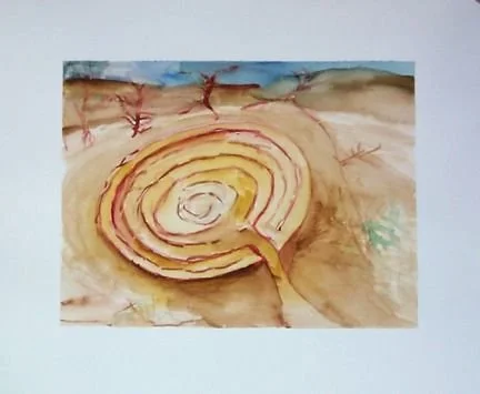 Zen Walk  Watercolour on paper, 9x11 inches