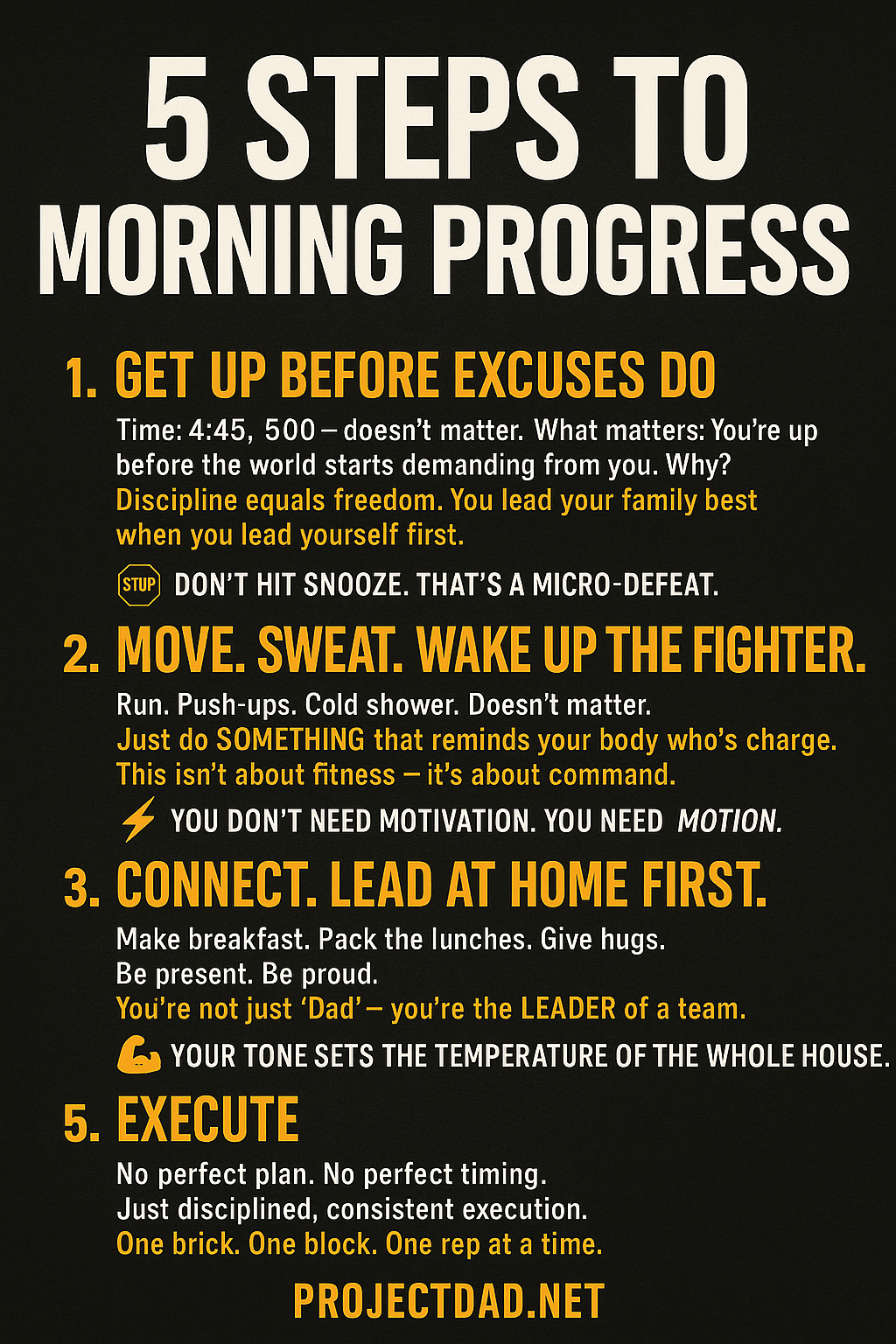5 Steps to Morning Progress - Jocko Style…