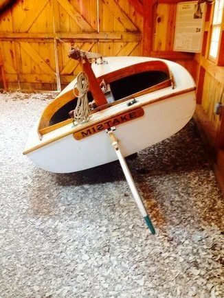 Beetle Cat Mistake
The Beetle Cat are still used today for children in the Wianno Yacht Club Youth Sailing Program and was a mainstay there for many years. The Beetle Class was designed in 1920 and first set sail in 1921.
Our 1970s beetlecat was ow