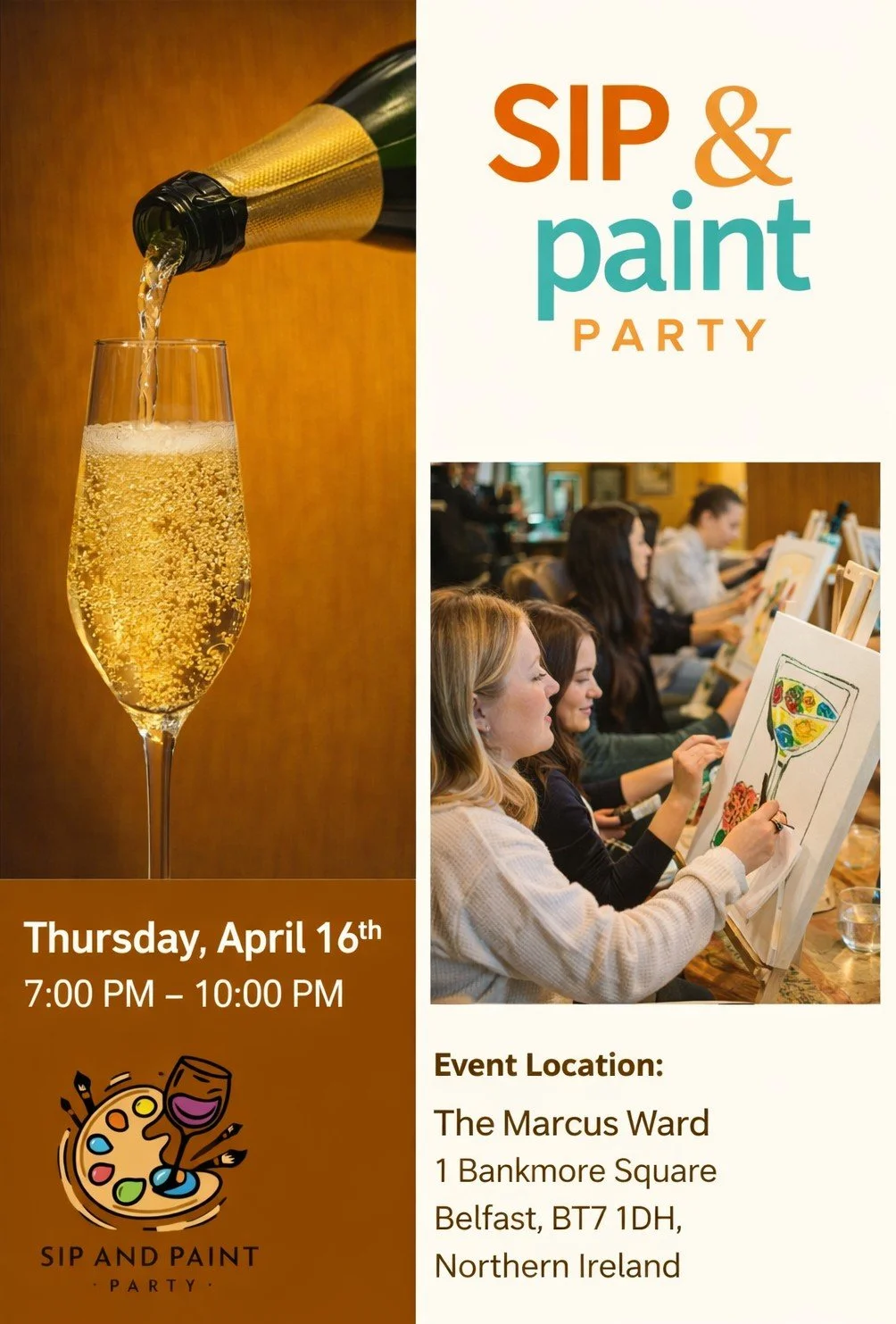 April 16th, The Marcus Ward Belfast - 7PM–10PM