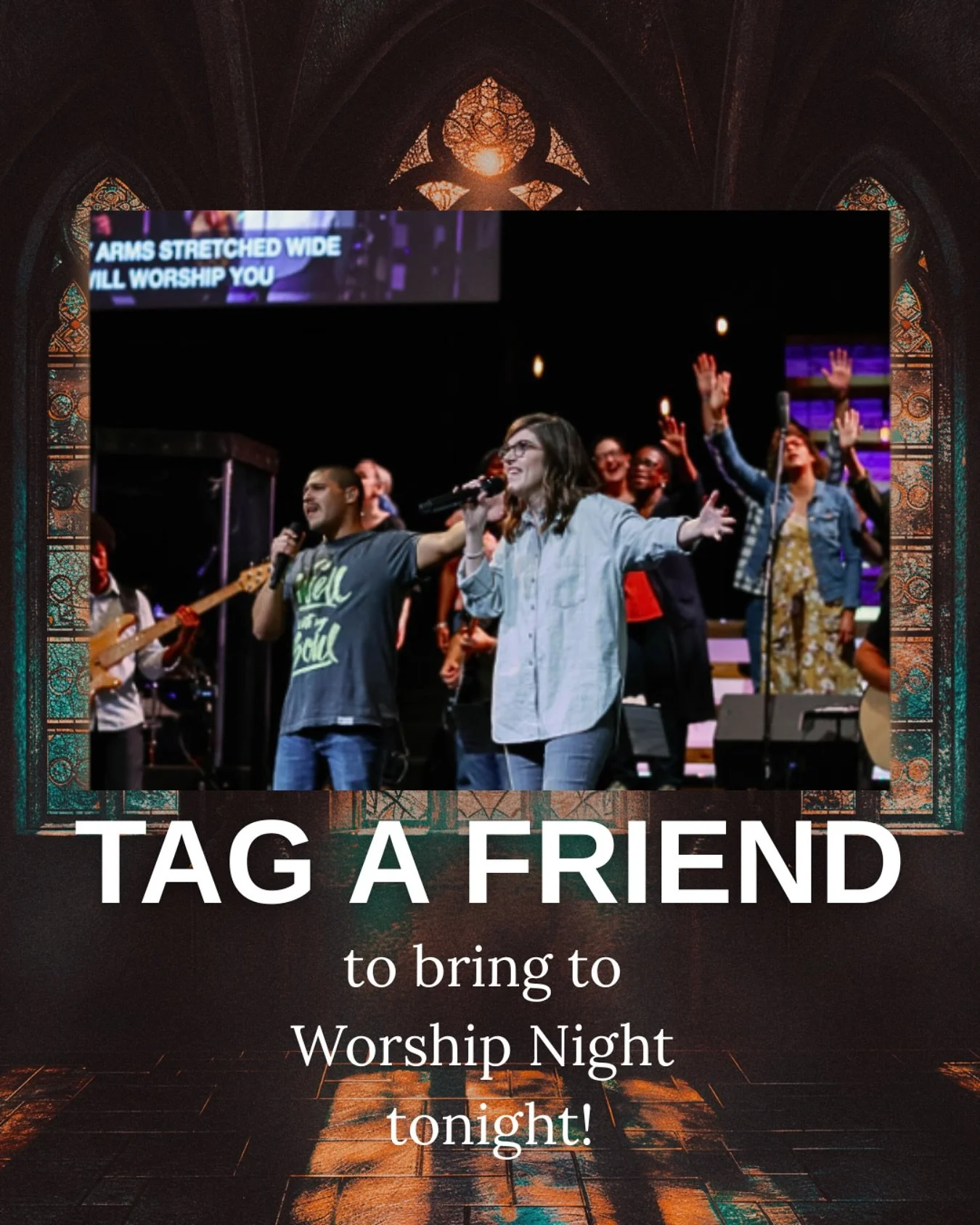 Tag who you&rsquo;re sitting with at worship night 💫

(no seriously, we want to know!!)

We cannot wait to see you tonight!

📅 TODAY, Sept. 19th
❤️ 7 PM
💒 Grace Fellowship &mdash; &ldquo;A Church for All Nations&rdquo;
