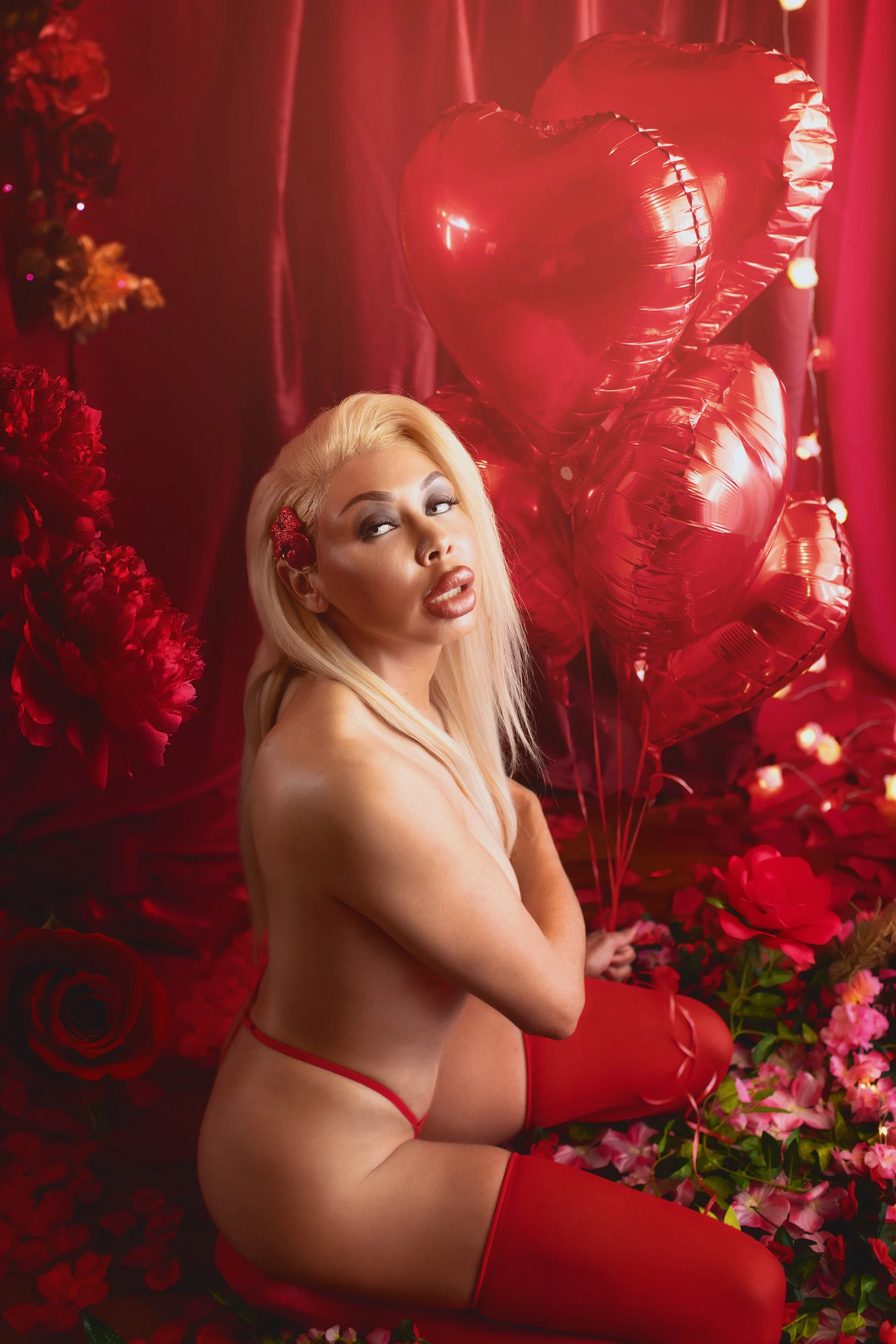 Red. Candles. Roses. Confidence.