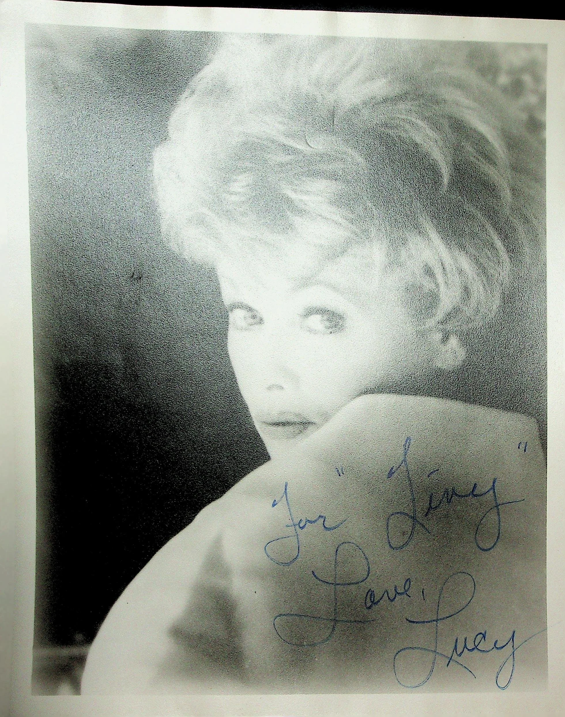 1950's era signed original Lucille Ball promotional head shot photo