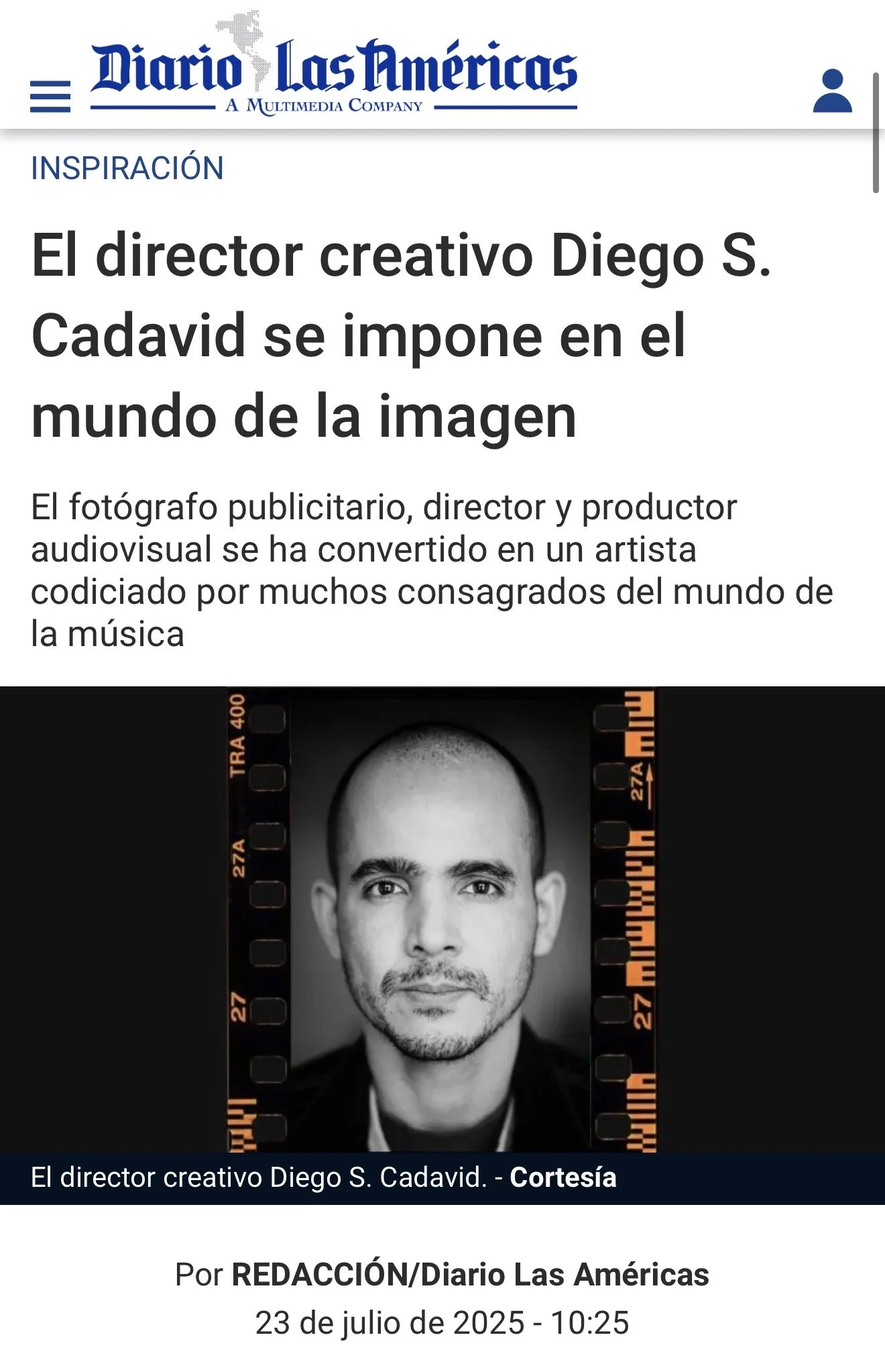 Fui Entrevistado por Diario Las Américas: Una Conversación sobre Imagen, Cultura y Visión Creativa