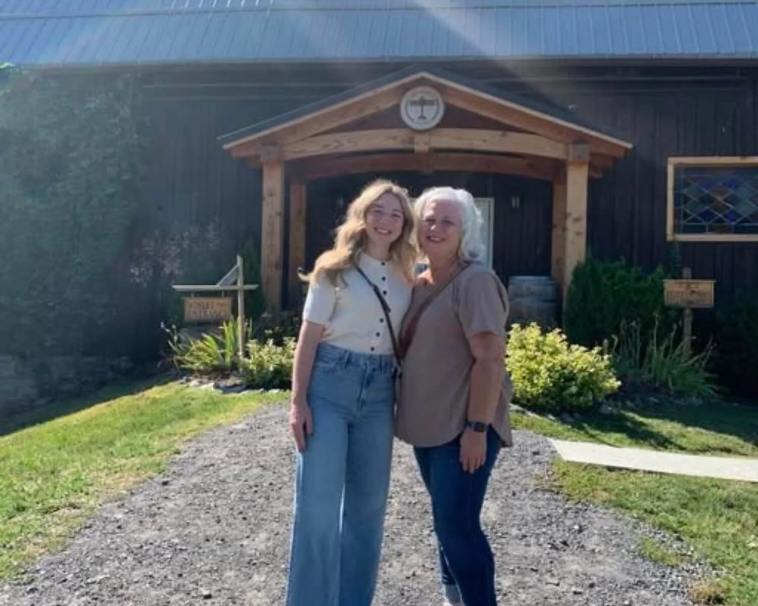 Guests arriving at a Seneca Lake winery during a private tour with FLX Chauffeur