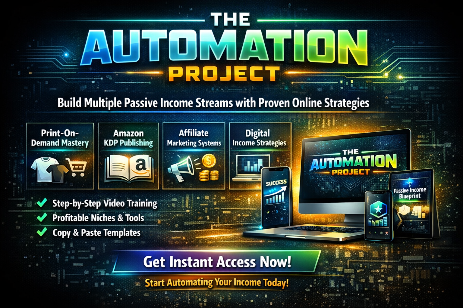 The Automation Project™: Build Multiple Online Income Streams with Proven Affiliate, KDP & Print-on-Demand Strategies